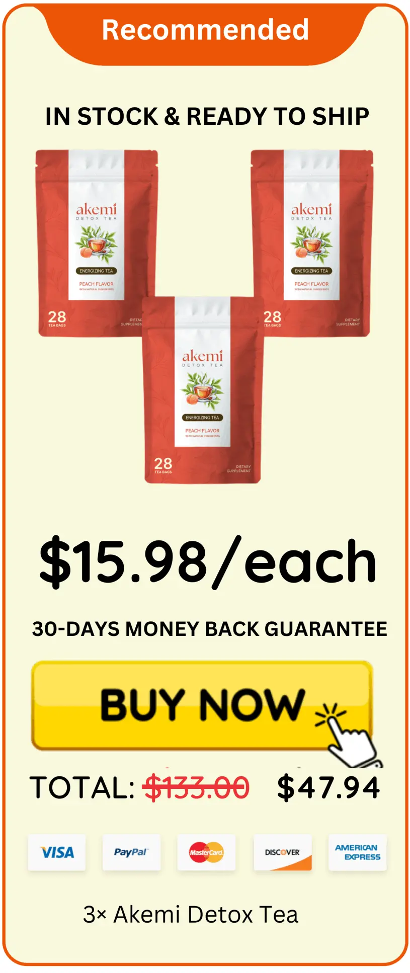 Akemi Detox Tea offer price